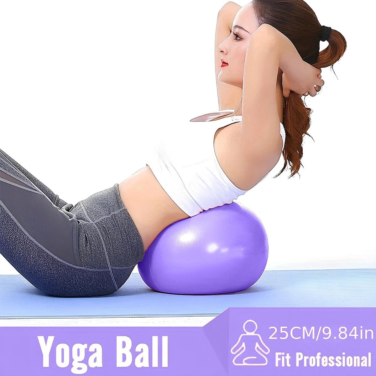 Fortaleça os músculos e modele as costas - kit Pilates 5 em 1: bola fitness + elásticos para tonificar o corpo — perfeito para treinos em casa e yoga.